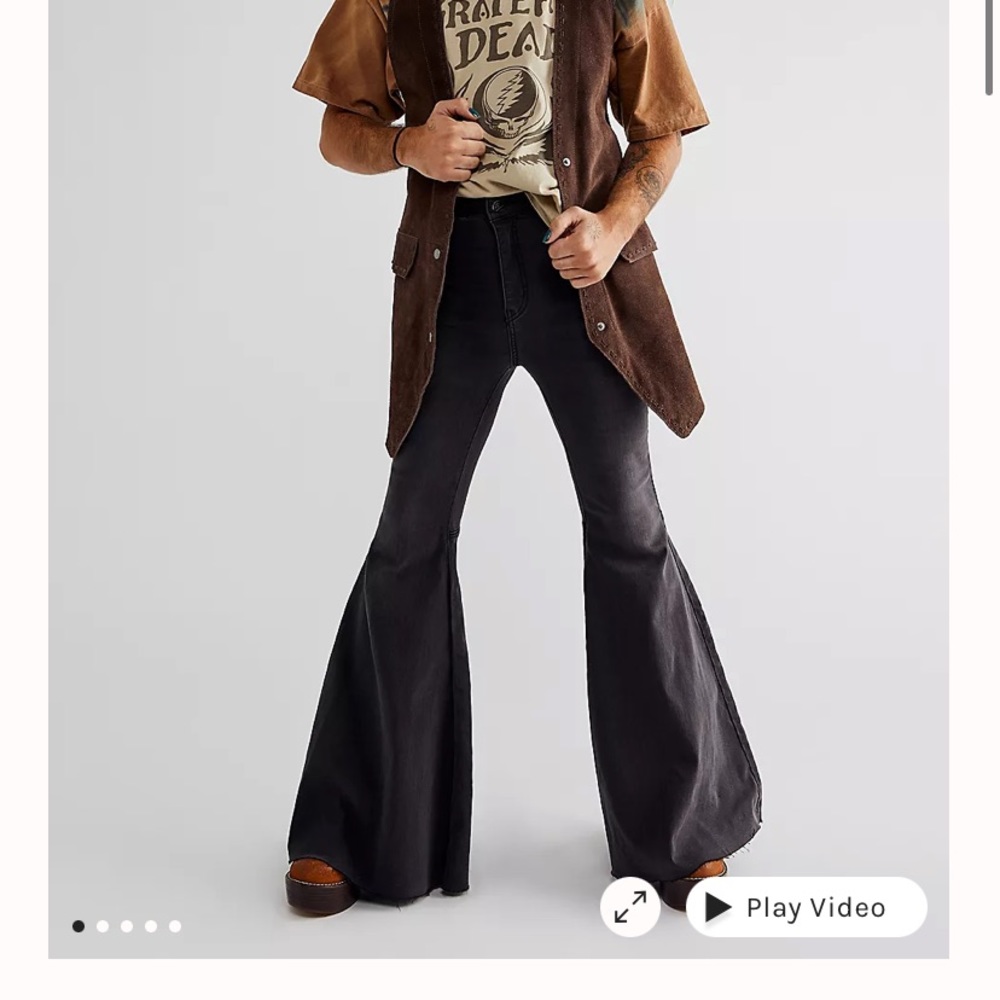 Free People Black Flare Jeans